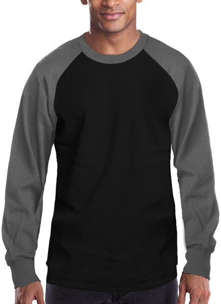 【U LAN】Cut-out slit warmer long-sleeve Heather_Grey_Black_long_SLV_gr