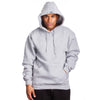 Fleece Heather Grey Pullover hoodie: Versatile & cozy. Double-lined hood. Loose fit tip: Opt one size down for snugness. Sizes: S-XL. Colors: Black, Heather Grey, Dark Grey, Navy