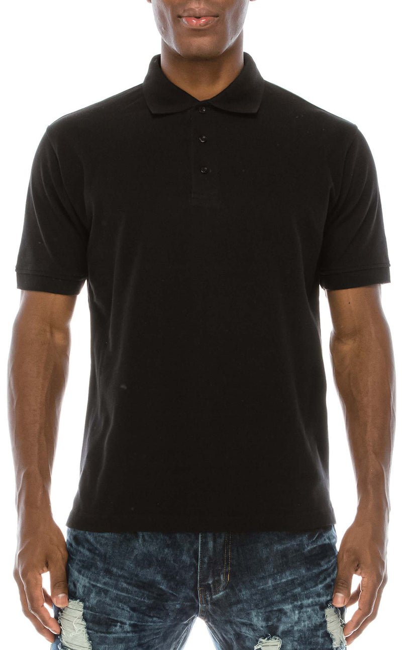 Experience timeless elegance with the Pro 5 Classic Black Polo Shirt. Boasting a classic three-button placket, it's available in sizes from S to 5X. Choose from Black, White, Navy, and more. Made from 100% Cotton fabric for unparalleled comfort and style.