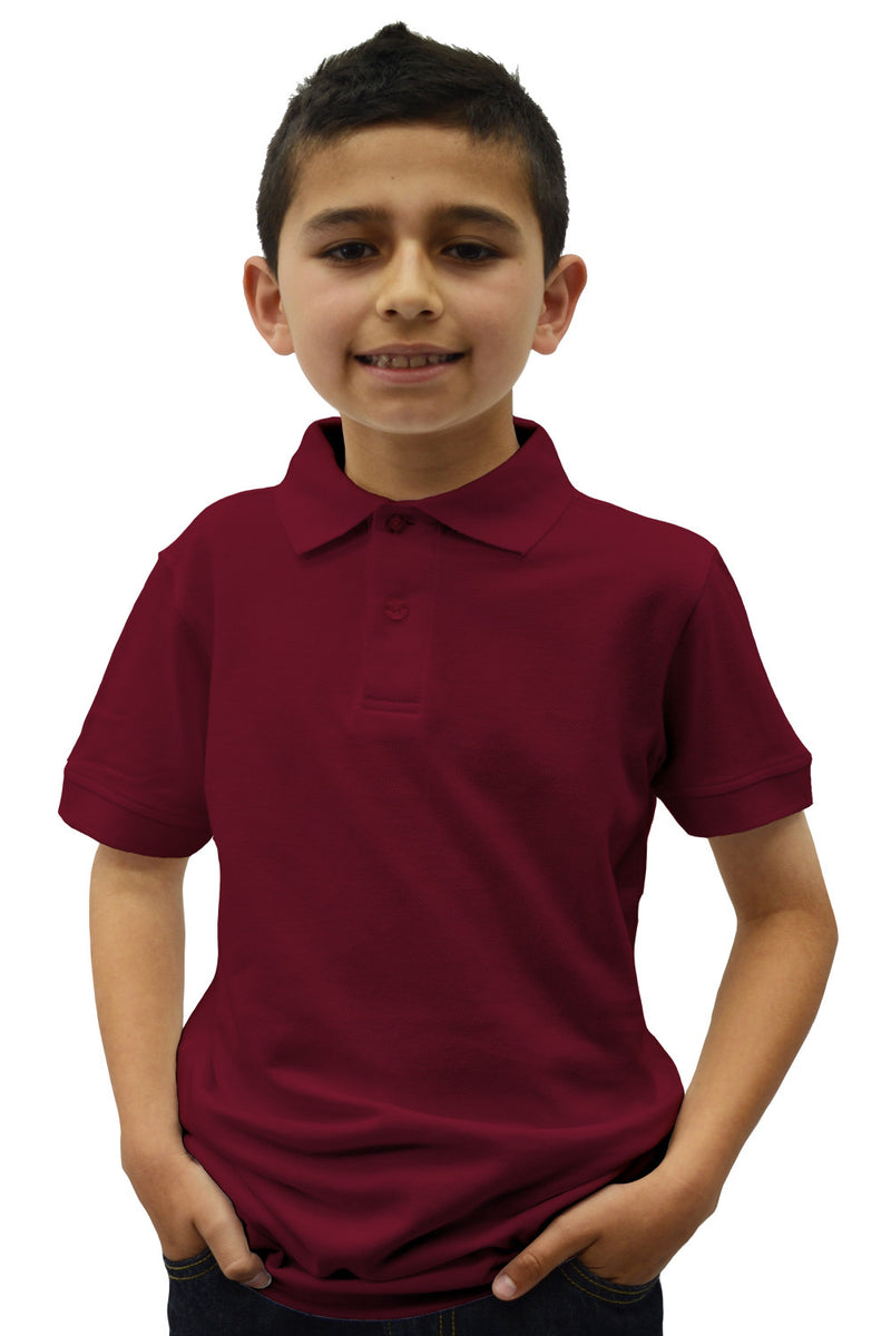 Boys Junior Polo - Burgundy