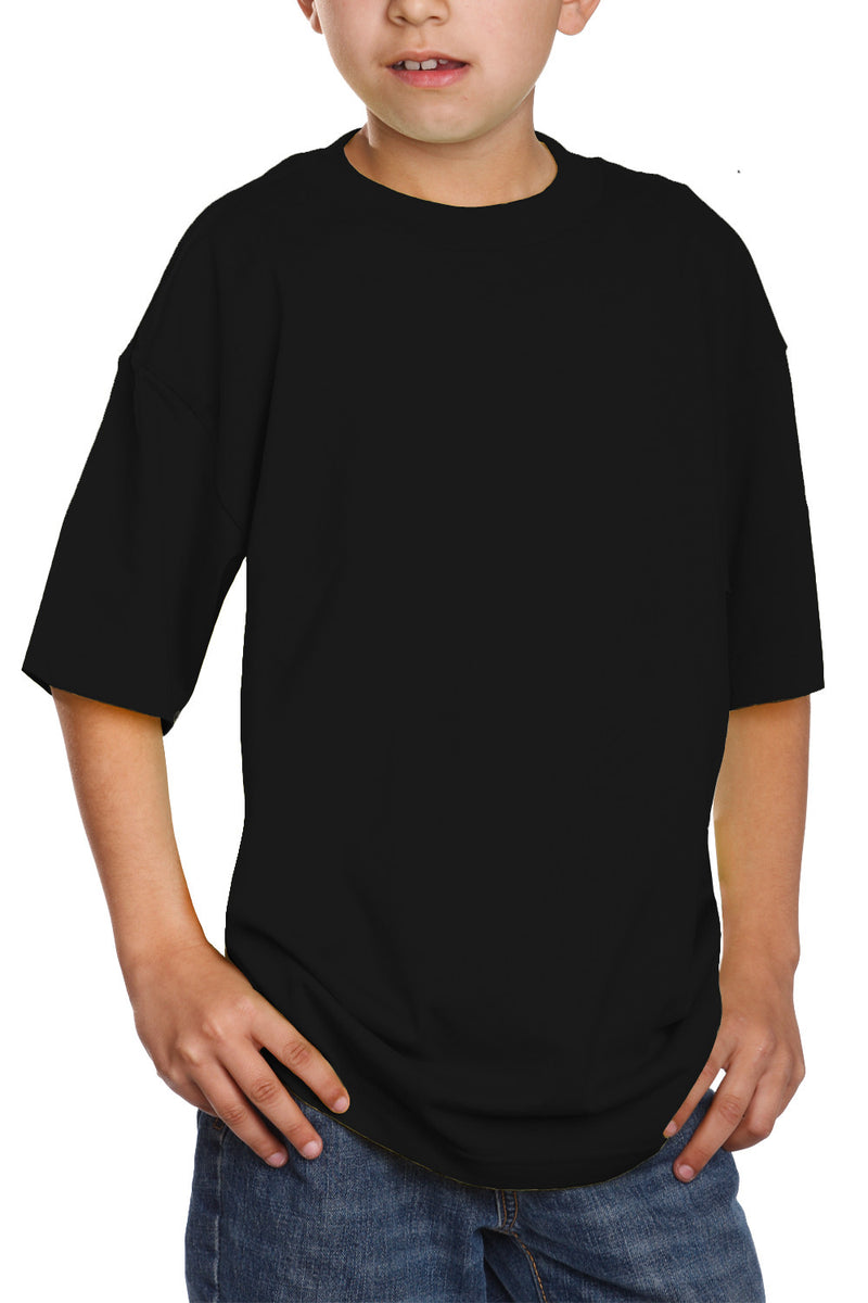 Kids Crew Black Tee: Style meets comfort. Sizes XXS-XL in vibrant colors. 100% Cotton for all-day softness. 6.7 oz for durability and lightness. Timeless design for any occasion.