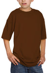 Kids Crew Brown Tee: Style meets comfort. Sizes XXS-XL in vibrant colors. 100% Cotton for all-day softness. 6.7 oz for durability and lightness. Timeless design for any occasion.