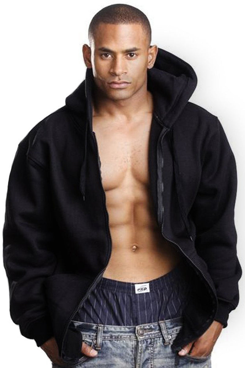 Fleece Black Zip down hoodie: Versatile & cozy. Double-lined hood. Loose fit tip: Opt one size down for snugness. Sizes: 2XL-5XL. Colors: Black, Heather Grey, Dark Grey, Navy