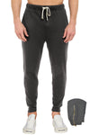 French Terry Charcoal Fleece Pants with Zipper: Easy wear Pro 5 fleece bottoms for comfort & warmth. Elastic waist/ankle, leg zipper for shoe-friendly wear. Available Sizes 2XL-5XL, colors: Black, Grey, Camo. 60% Cotton 40% Poly.