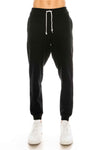 French Terry Black Fleece Pants: Cozy fleece bottoms for easy, warm, and functional wear. 60/40 Cotton/Poly blend, elastic waist/ankle, side pockets. Sizes XS-XL, colors: Black, Heather Grey, Charcoal, Wood Camo, City Camo. 
