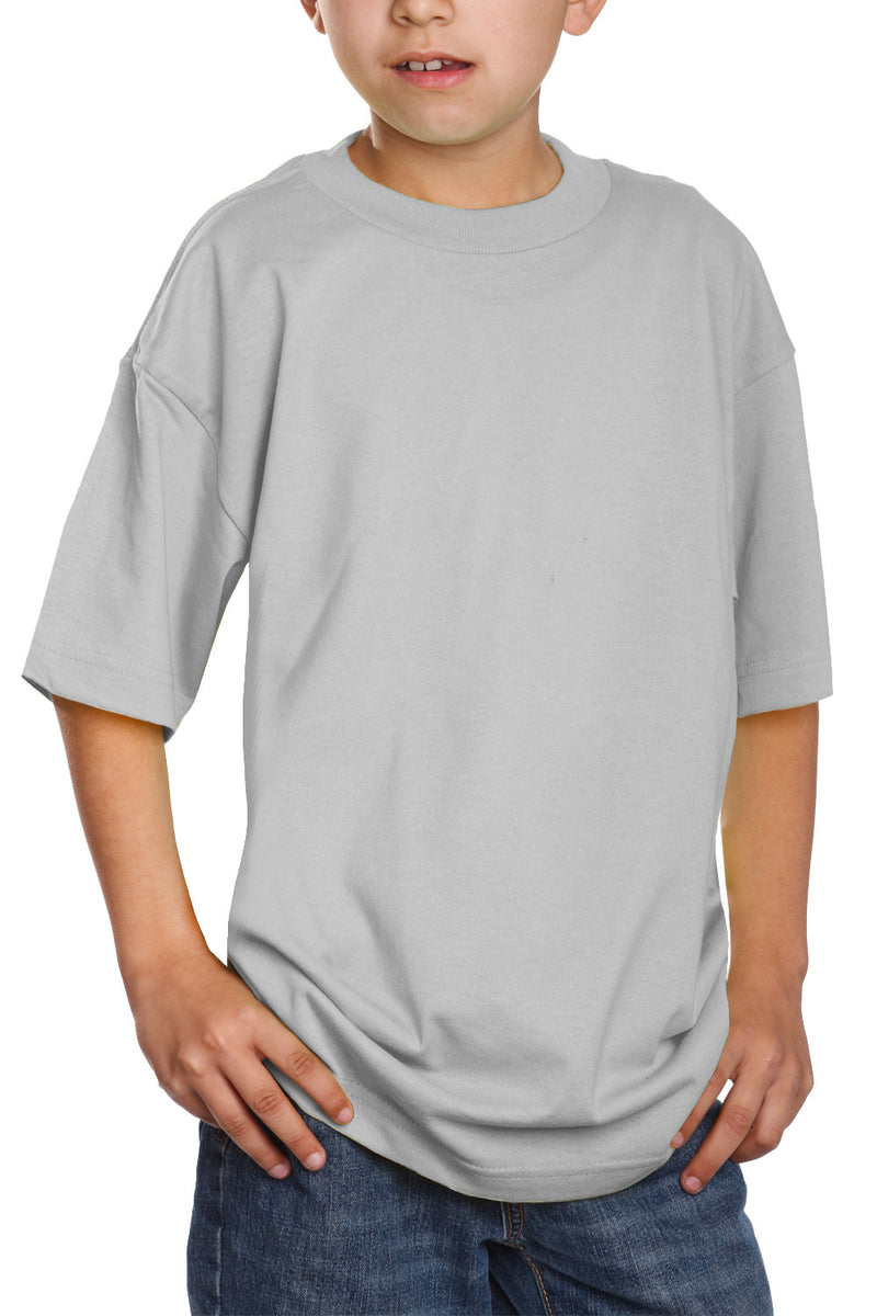 Kids Crew Heather Grey Tee: Style meets comfort. Sizes XXS-XL in vibrant colors. 100% Cotton for all-day softness. 6.7 oz for durability and lightness. Timeless design for any occasion.