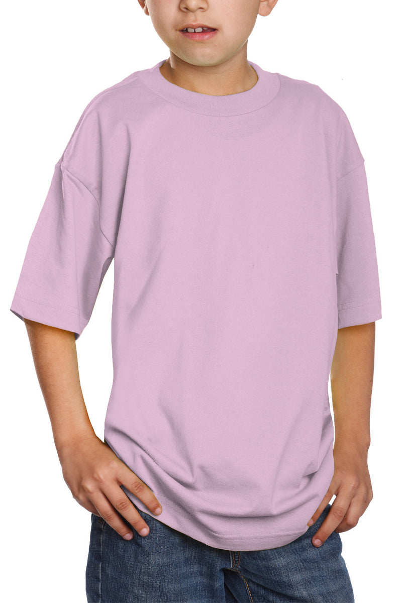 Kids Crew Pink Tee: Style meets comfort. Sizes XXS-XL in vibrant colors. 100% Cotton for all-day softness. 6.7 oz for durability and lightness. Timeless design for any occasion.