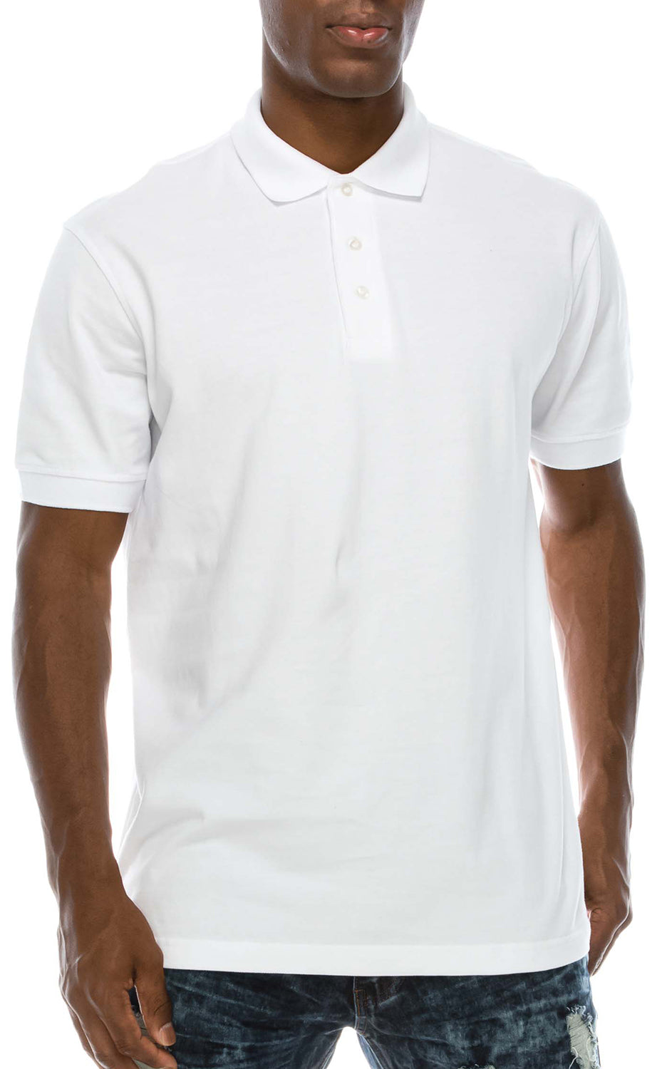 Experience timeless elegance with the Pro 5 Classic Polo White Shirt. Boasting a classic three-button placket, it's available in sizes from S to 5X. Choose from Black, White, Navy, and more. Made from 100% Cotton fabric for unparalleled comfort and style.