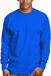 Men's Cozy Royal Blue Thermal Knit Top waffle knit, sizes S-XL. Variety of colors. Fabric: Solid-100% Cotton, Charcoal & H Grey-80% Cotton 20% Poly. 9.2 oz