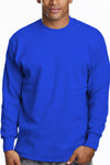 Heavy Long Sleeve Royal Blue Tee: Iconic long sleeve, snug round neck, 6.7oz. Lycra reinforced collar. Bright fade-resistant colors. U.S. cotton. Available Sizes: L Tall-5X tall, Colors: White, Black, Grey, more. Fabric: Solid-100% Cotton, Grey Shades-80% Cotton 20% Poly. Weight: 6.7 oz