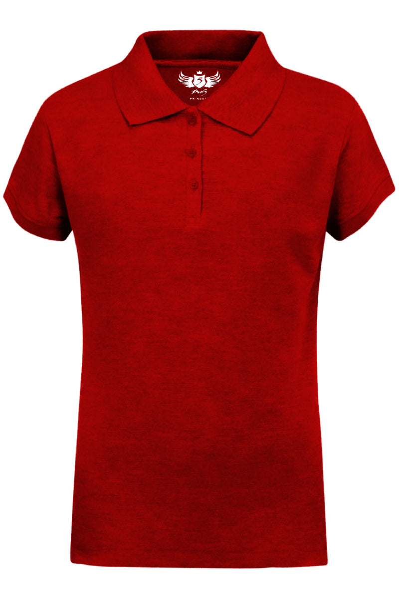 Girls' Red Polo Shirt: A timeless classic for versatile style. Comfortable fit with a collared design. Available in various sizes and vibrant colors. Made from quality materials for lasting durability and easy care.