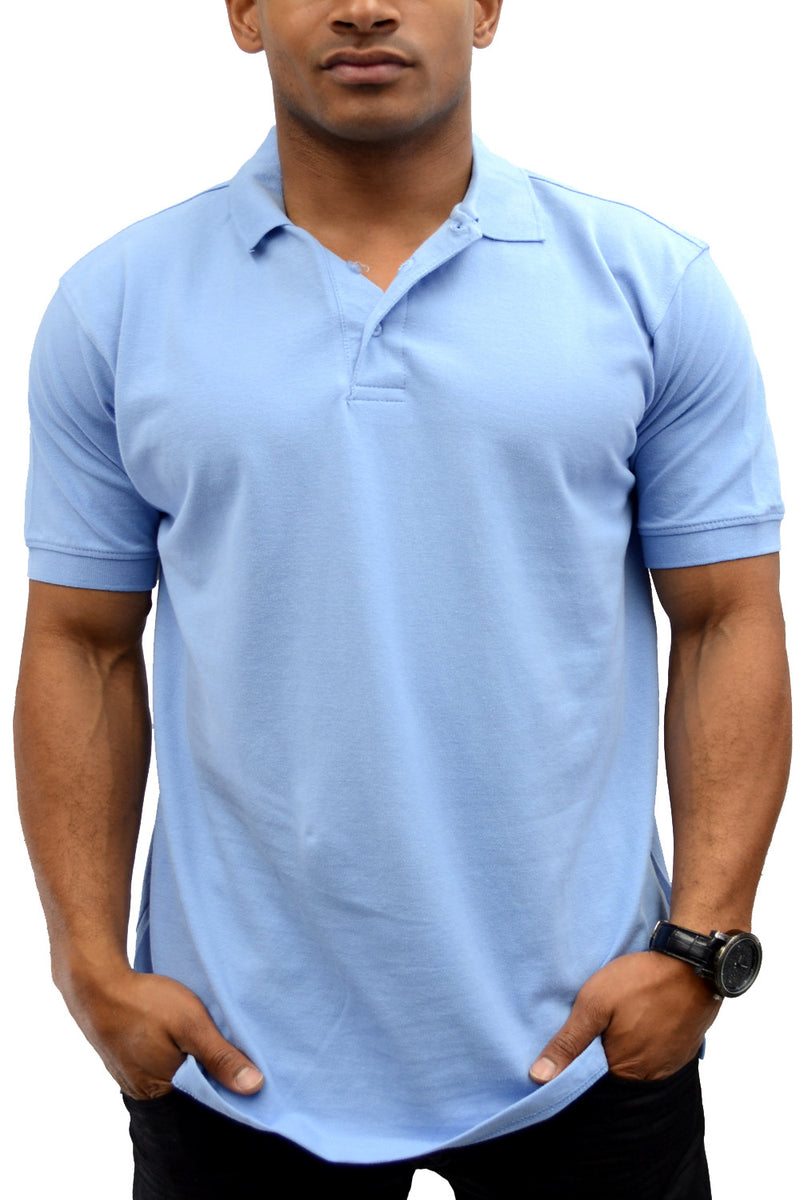 Experience timeless elegance with the Pro 5 Classic Sky Blue Polo Shirt. Boasting a classic three-button placket, it's available in sizes from S to 5X. Choose from Black, White, Navy, and more. Made from 100% Cotton fabric for unparalleled comfort and style.