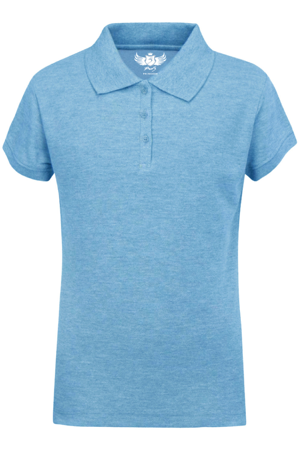Girl's Sky Blue Polo Shirt: A timeless classic for versatile style. Comfortable fit with a collared design. Available in various sizes and vibrant colors. Made from quality materials for lasting durability and easy care.