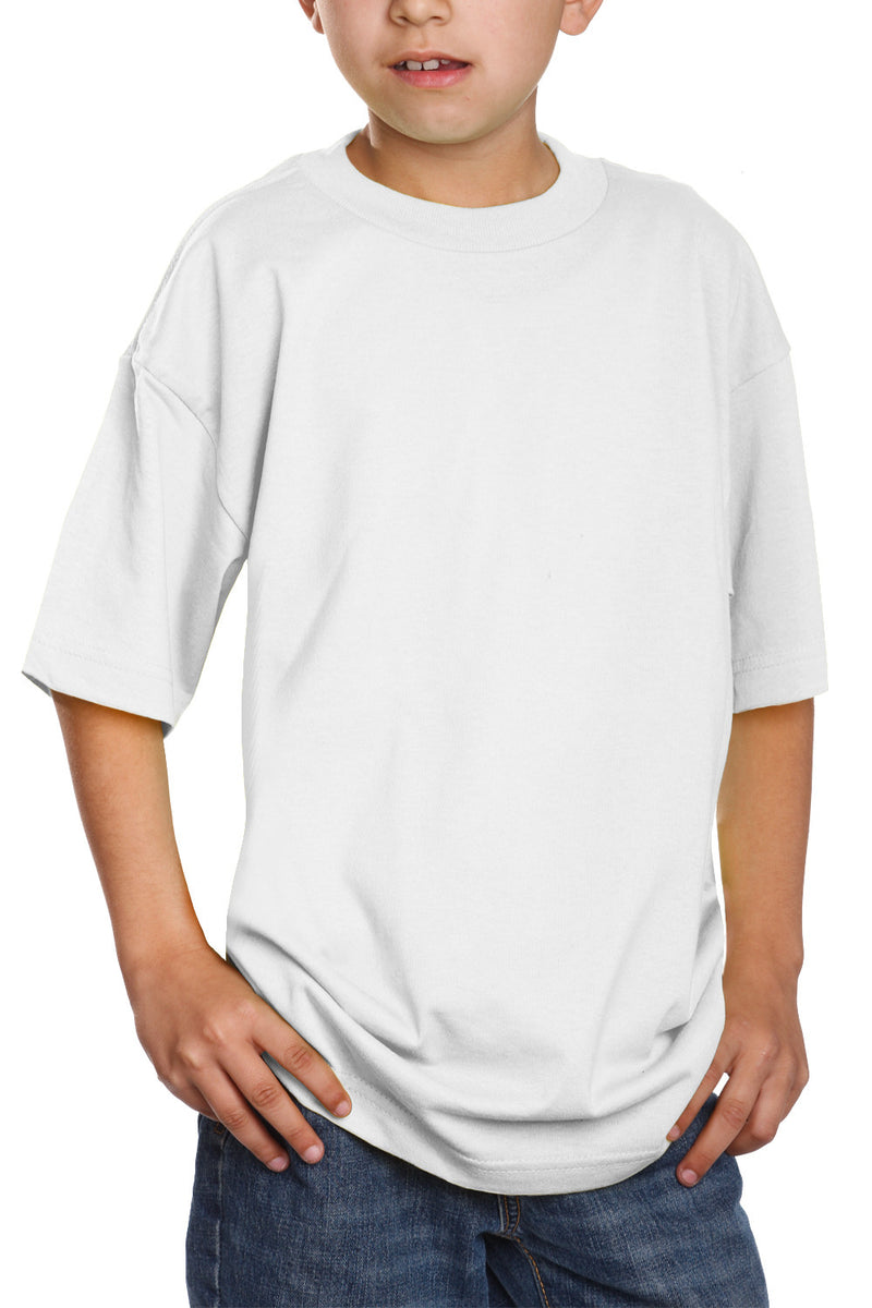 Kids Crew White Tee: Style meets comfort. Sizes XXS-XL in vibrant colors. 100% Cotton for all-day softness. 6.7 oz for durability and lightness. Timeless design for any occasion.