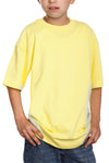 Kids Crew Yellow Tee: Style meets comfort. Sizes XXS-XL in vibrant colors. 100% Cotton for all-day softness. 6.7 oz for durability and lightness. Timeless design for any occasion.