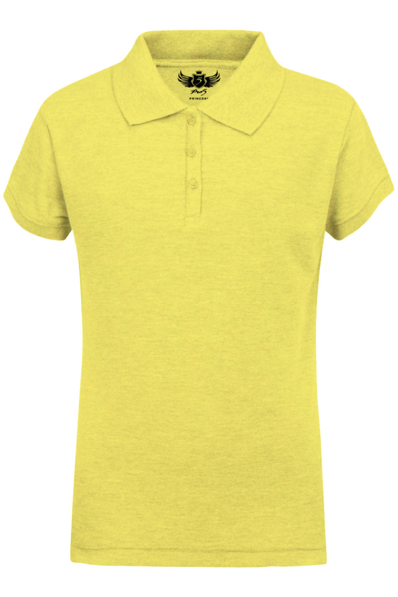 Girls' Yellow Polo Shirt: A timeless classic for versatile style. Comfortable fit with a collared design. Available in various sizes and vibrant colors. Made from quality materials for lasting durability and easy care.